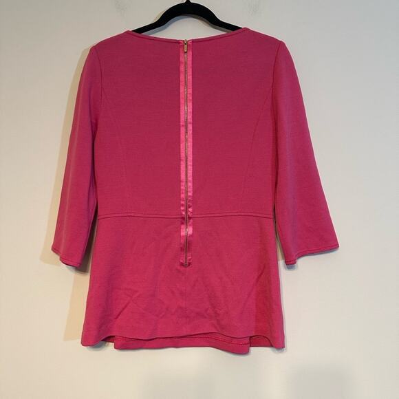 ST. JOHN Bateau Neckline Three-Quarter Sleeve Blouse Size 6 **flaw in picture** - Picture 2 of 8